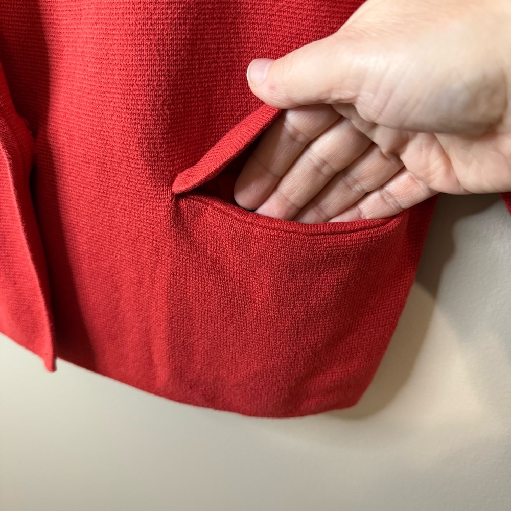 CAbi 4479 Red Coronation Blazer Knit Double Breasted Heart of CAbi Women’s M - Picture 5 of 11